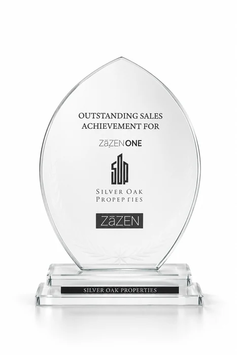 Outstanding Sales Achievement award for ZaZEN One, presented to SILVER OAK PROPERTIES